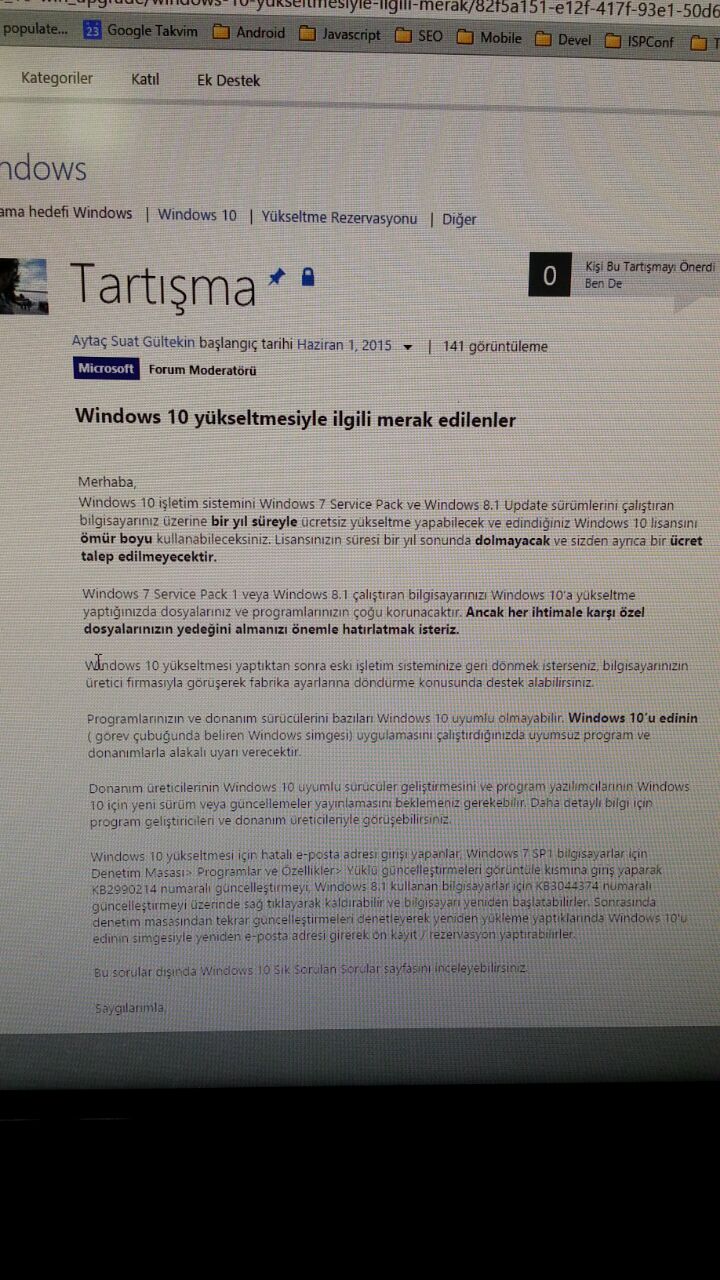windows 10 yukseltmesi omur boyu lsians