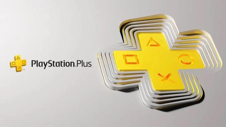 gri arkaplan üzerine playstation plus logosu