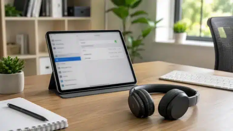 iPad yanında Bluetooth kulaklık ve klavye ile bağlantı sorunu çözümünü anlatan teknoloji rehberi görseli