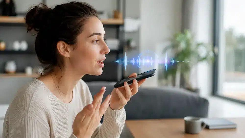 Akıllı telefon üzerinden ChatGPT’nin yeni ses moduyla konuşan kullanıcı
