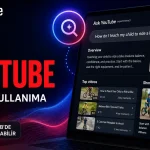 YouTube'un yapay zekâ destekli Ask YouTube arama özelliğini gösteren temsili görsel.