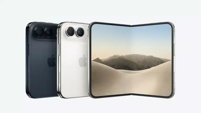 apple iphone duo siyah ve beyaz rengi ve birde açık duran hali