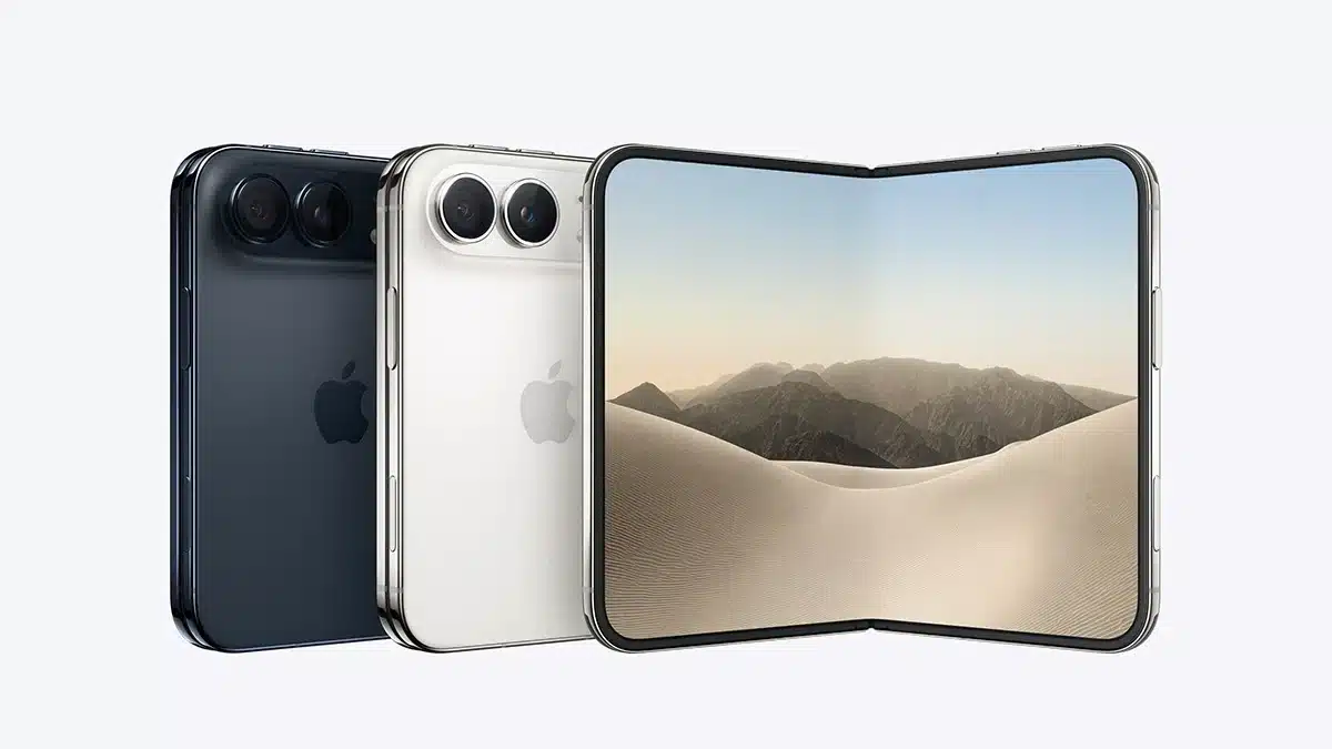 apple iphone duo siyah ve beyaz rengi ve birde açık duran hali
